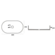 ZALE CONCRETE COUNTERTOP BASIN OVAL DARK GREY FIL Kitchen Bathroom