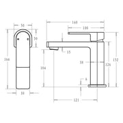 FLORES BASIN MIXER CHROME/MATTE BLACK/Brushed Nickle/Brushed Gold FIL Kitchen Bathroom