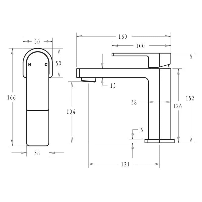 FLORES BASIN MIXER CHROME/MATTE BLACK/Brushed Nickle/Brushed Gold FIL Kitchen Bathroom