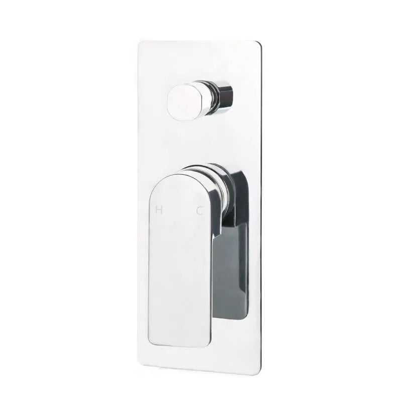 FLORES WALL MIXER WITH DIVERTER CHROME AND COLOURED FIL Kitchen Bathroom