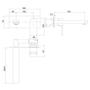 FLORES WALL BASIN/BATH MIXER CHROME AND COLOURED FIL Kitchen Bathroom