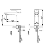 BANDA BASIN MIXER CHROME FIL Kitchen Bathroom