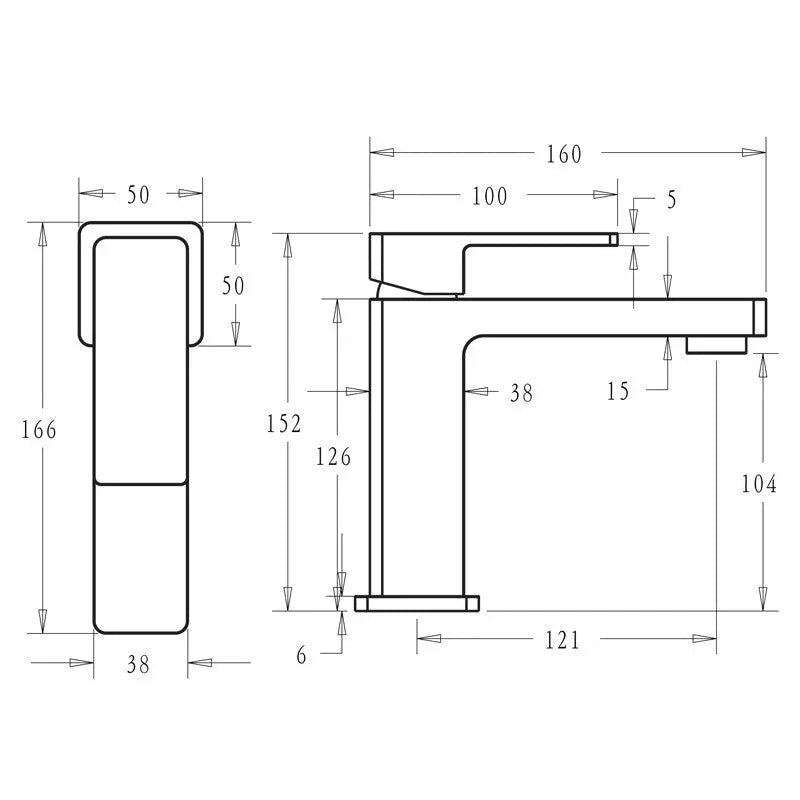 CERAM BASIN MIXER CHROME/MATTE BLACK FIL Kitchen Bathroom