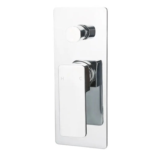 CERAM WALL MIXER WITH DIVERTER CHROME AND COLOURED FIL Kitchen Bathroom