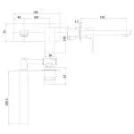 CERAM WALL BASIN MIXER CHROME AND COLOURED FIL Kitchen Bathroom