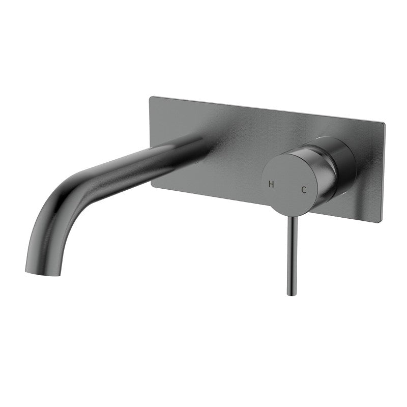 HALI WALL BASIN MIXER WITH CURVED SPOUT CHROME AND COLOURED