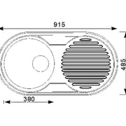 ROUND SINGLE KITCHEN SINK WITH SINGLE DRAINER LEFT/RIGHT HAND BOWL STAINLESS STEEL FIL Kitchen Bathroom