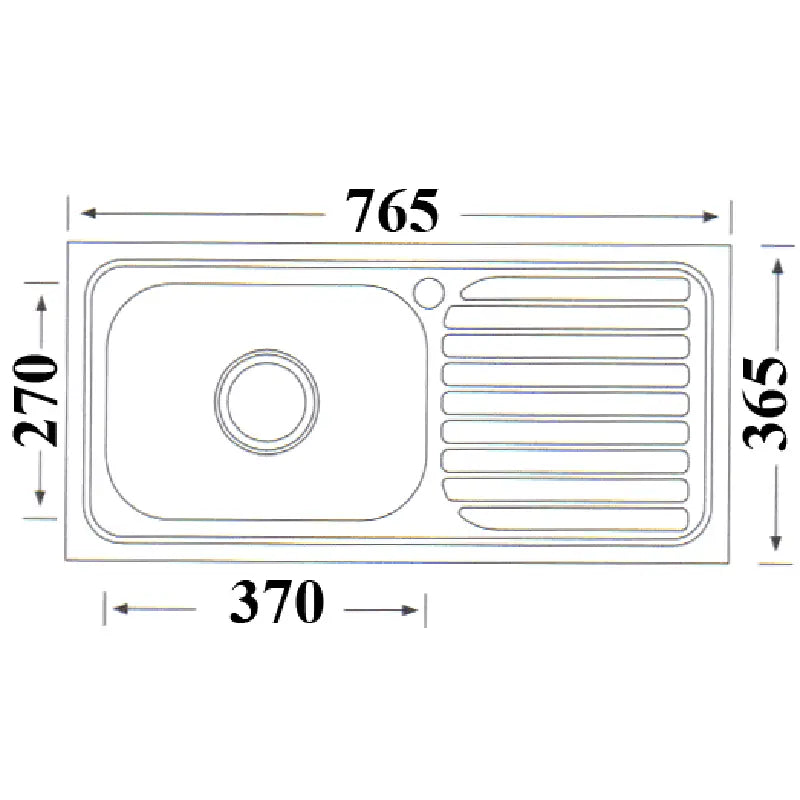 SINGLE KITCHEN SINK WITH SINGLE DRAINER RIGHT/LEFT HAND BOWL STAINLESS STEEL FIL Kitchen Bathroom