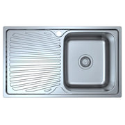 OTUS SINGLE SINK WITH SINGLE DRAINER RIGHT HAND BOWL STAINLESS STEEL FIL Kitchen Bathroom
