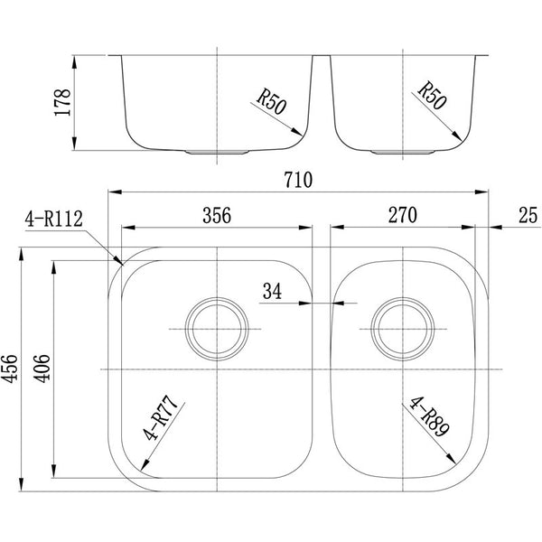 OTUS 1 & 3/4 KITCHEN SINK