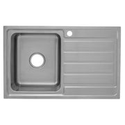 SETO SINGLE KITCHEN SINK WITH SINGLE DRAINER LEFT HAND BOWL STAINLESS STEEL FIL Kitchen Bathroom