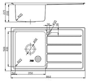 SETO SINGLE KITCHEN SINK WITH SINGLE DRAINER LEFT HAND BOWL STAINLESS STEEL FIL Kitchen Bathroom