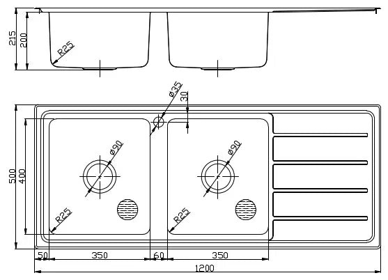 SETO DOUBLE KITCHEN SINK WITH SINGLE DRAINER LEFT HAND BOWL STAINLESS STEEL FIL Kitchen Bathroom