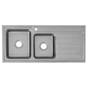 SETO ONE AND THREE QUARTER KITCHEN SINK WITH SINGLE DRAINER LEFT HAND/RIGHT HAND BOWL STAINLESS STEEL FIL Kitchen Bathroom
