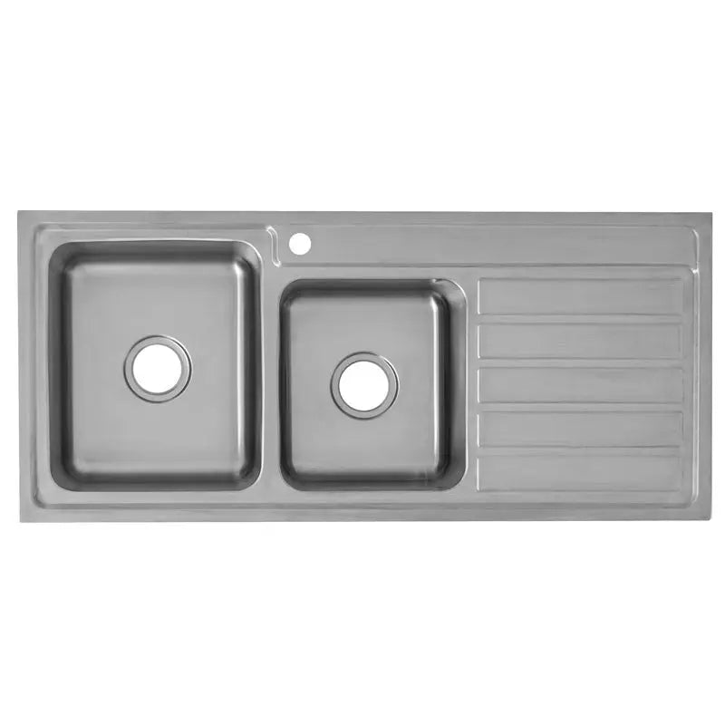 SETO ONE AND THREE QUARTER KITCHEN SINK WITH SINGLE DRAINER LEFT HAND/RIGHT HAND BOWL STAINLESS STEEL FIL Kitchen Bathroom