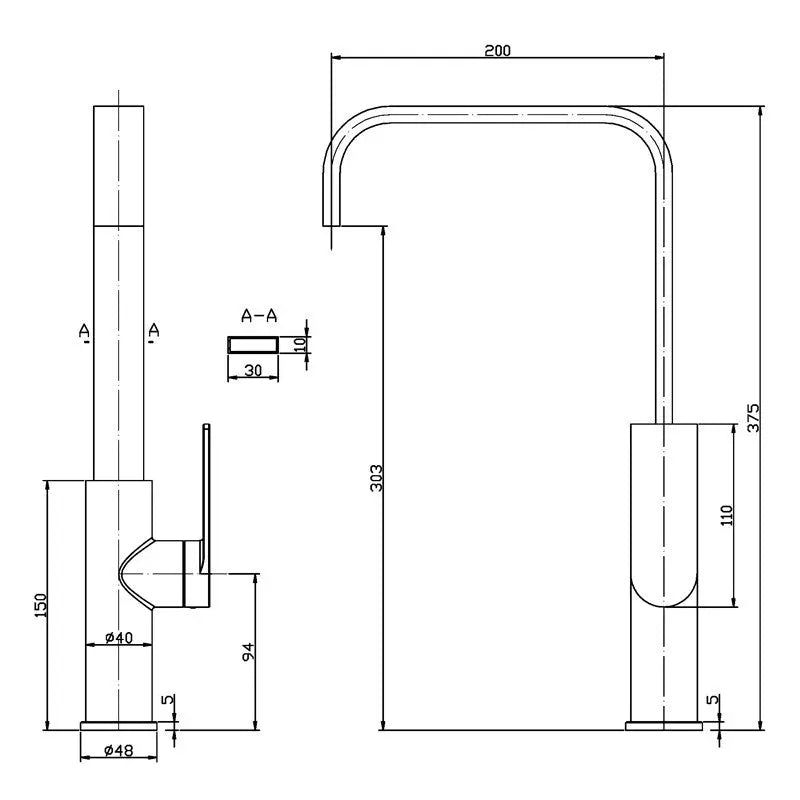 RUKI SINK MIXER CHROME AND COLOURED FIL Kitchen Bathroom