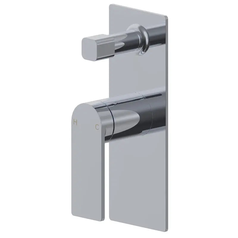 RUKI WALL MIXER WITH DIVERTER CHROME AND COLOURED FIL Kitchen Bathroom