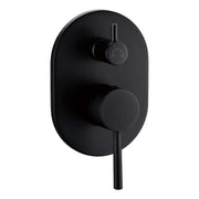 OTUS PIN HANDLE WALL MIXER WITH DIVERTER CHROME / MATTE BLACK FIL Kitchen Bathroom