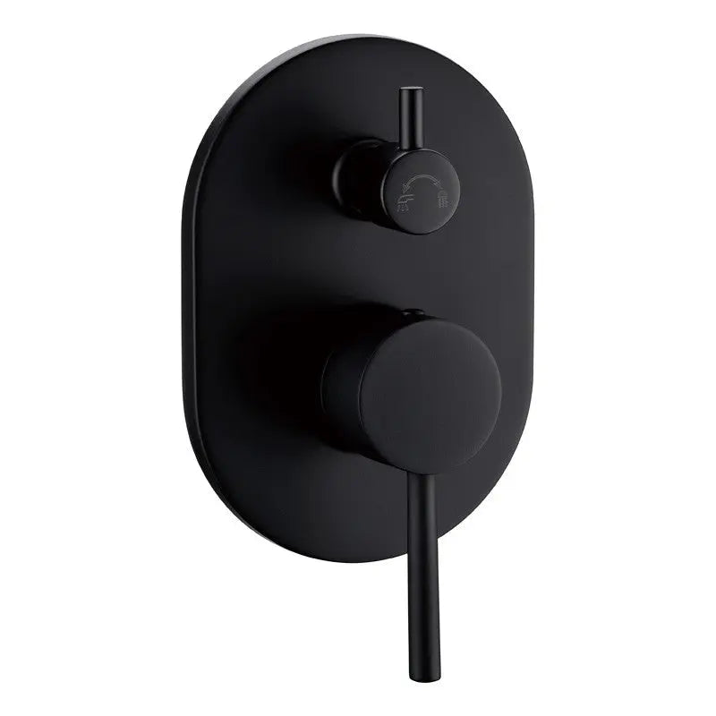 OTUS PIN HANDLE WALL MIXER WITH DIVERTER CHROME / MATTE BLACK FIL Kitchen Bathroom