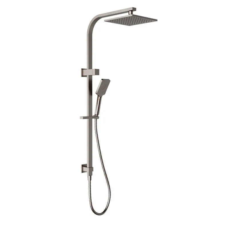 EDEN SQUARE MULTIFUNCTION SHOWER SET CHROME & COLOURED FIL Kitchen Bathroom