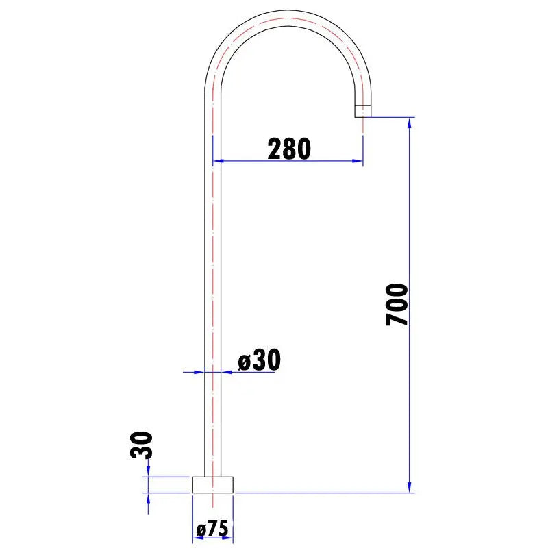 YALE ROUND FLOOR-MOUNTED BATH SPOUT CHROME AND COLOURED FIL Kitchen Bathroom
