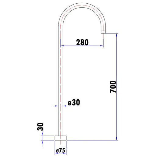 YALE ROUND FLOOR-MOUNTED BATH SPOUT CHROME AND COLOURED FIL Kitchen Bathroom