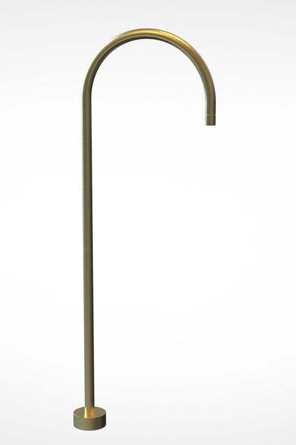 YALE ROUND FLOOR-MOUNTED BATH SPOUT CHROME AND COLOURED