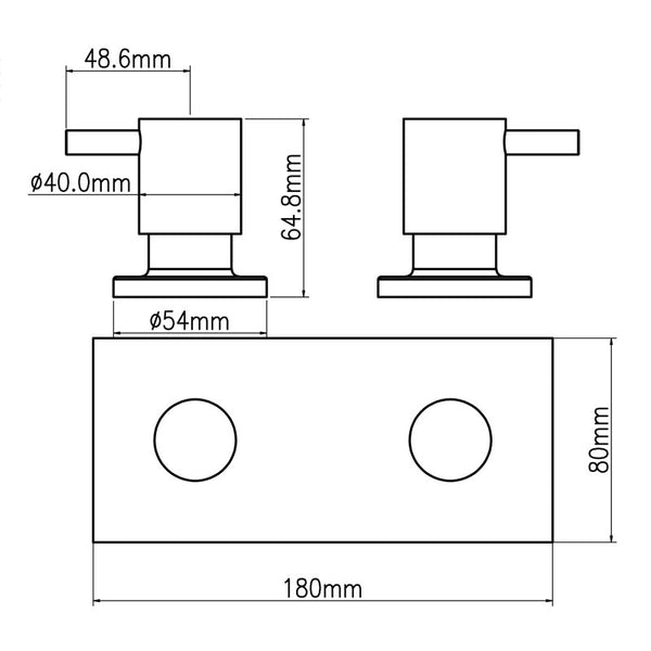 WALL TOP WITH PLATE CHROME