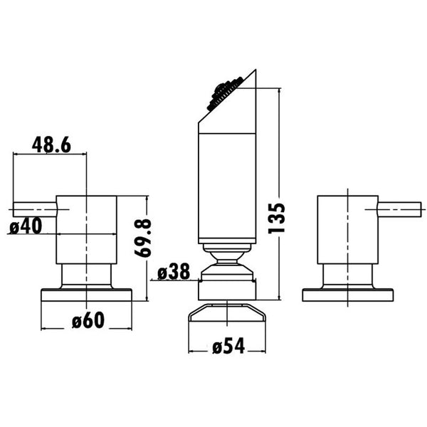 SHOWER TAP SET CHROME