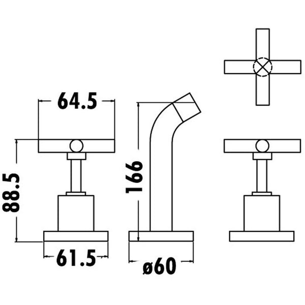 BATH TAP SET CHROME