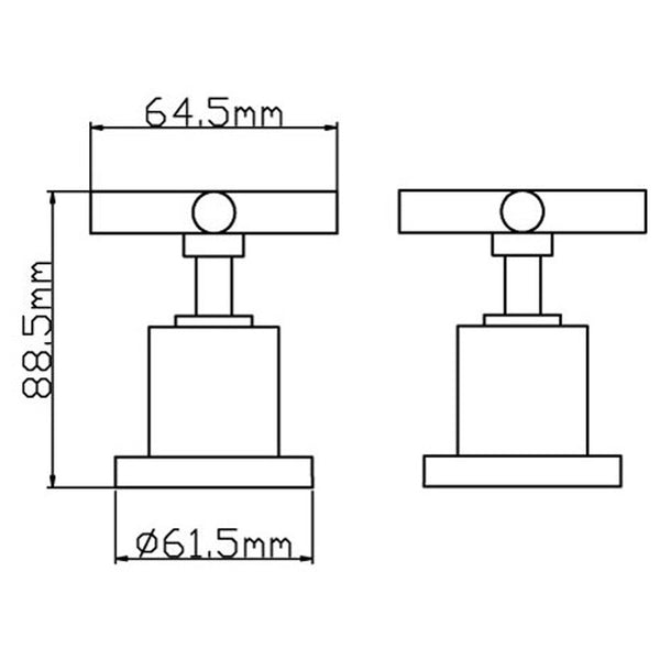 WALL TOP TAP SET ASSEMBLIES CHROME