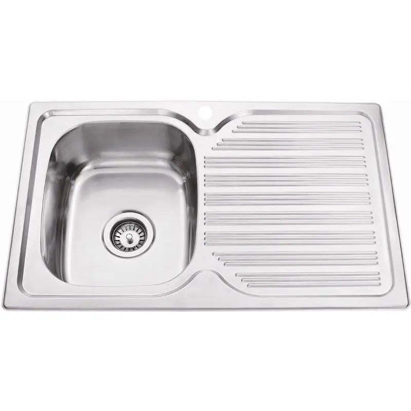 EDEN SINGLE KITCHEN SINK WITH SINGLE DRAINER LEFT HAND BOWL STAINLESS STEEL FIL Kitchen Bathroom
