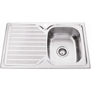 EDEN SINGLE KITCHEN SINK WITH SINGLE DRAINER RIGHT HAND BOWL STAINLESS STEEL FIL Kitchen Bathroom