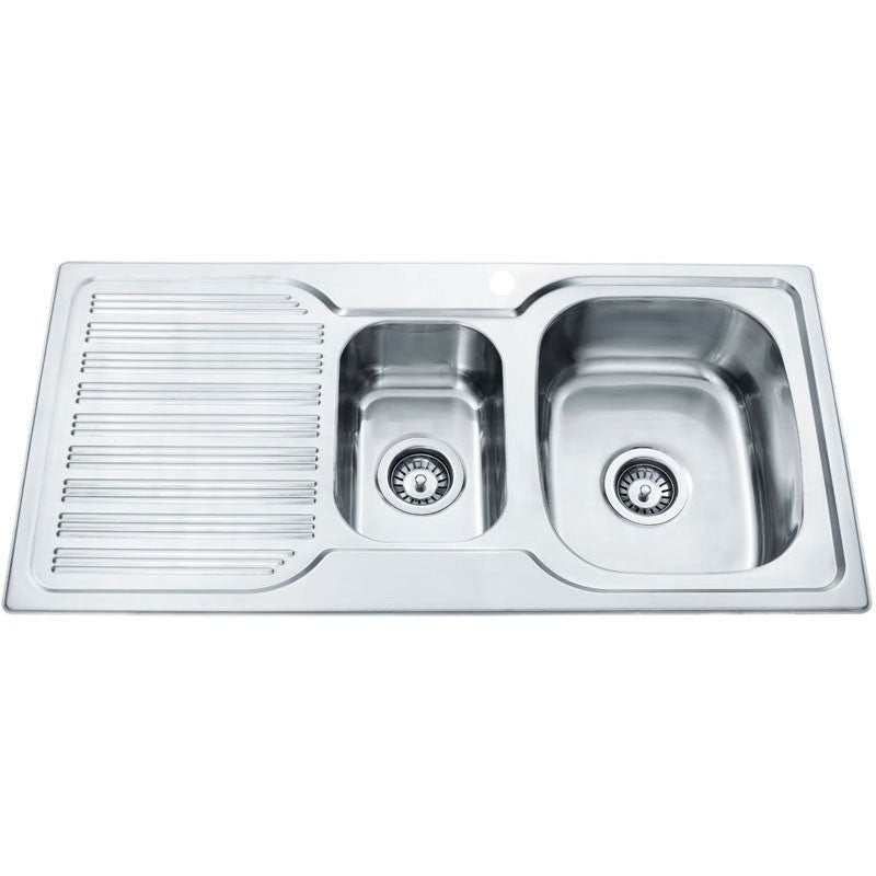 EDEN 1 &1/4 KITCHEN SINK WITH SINGLE DRAINER RIGHT HAND BOWL STAINLESS STEEL