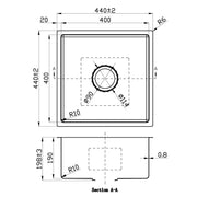 NEW CORA ABOVE/UNDERMOUNT SINGLE KITCHEN SINK STAINLESS STEEL FIL Kitchen Bathroom