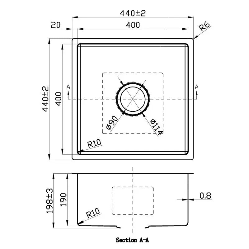 NEW CORA ABOVE/UNDERMOUNT SINGLE KITCHEN SINK STAINLESS STEEL FIL Kitchen Bathroom