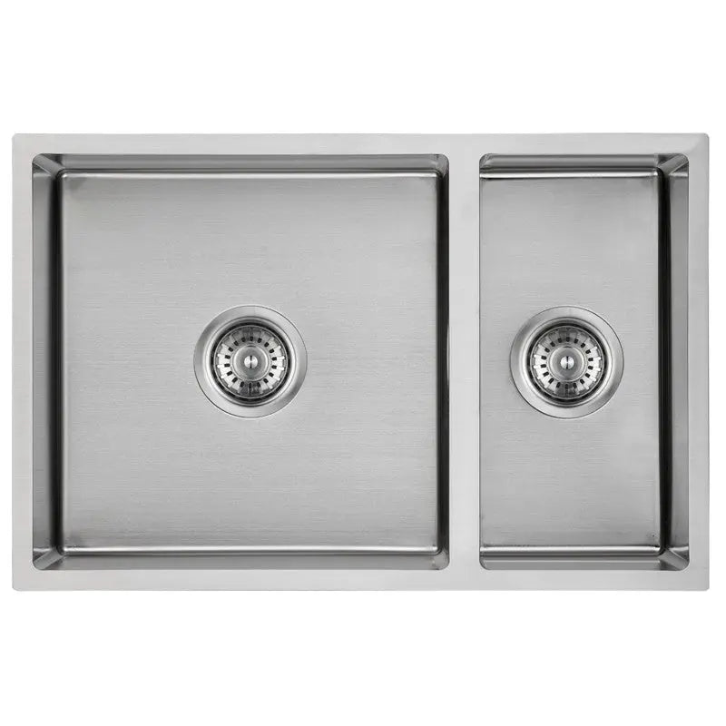 NEW CORA ABOVE/UNDERMOUNT ONE & HALF KITCHEN SINK STAINLESS STEEL FIL Kitchen Bathroom