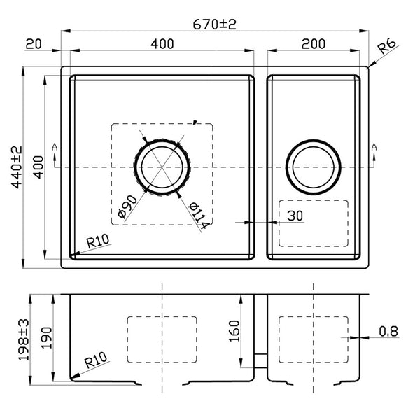 NEW CORA ABOVE/UNDERMOUNT ONE & HALF KITCHEN SINK STAINLESS STEEL