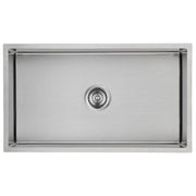 NEW CORA ABOVE/UNDERMOUNT SINGLE KITCHEN SINK STAINLESS STEEL FIL Kitchen Bathroom