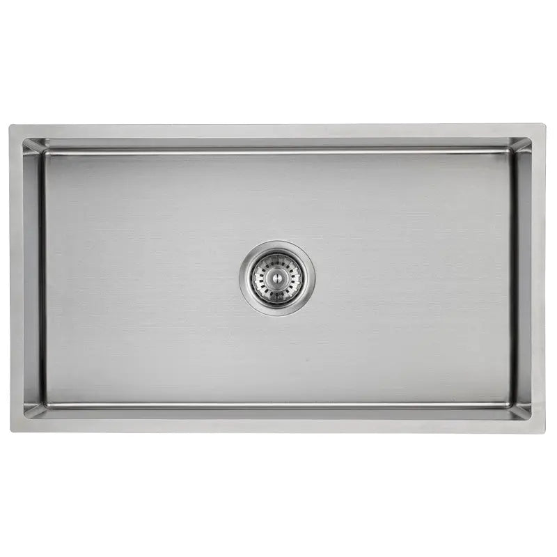 NEW CORA ABOVE/UNDERMOUNT SINGLE KITCHEN SINK STAINLESS STEEL FIL Kitchen Bathroom