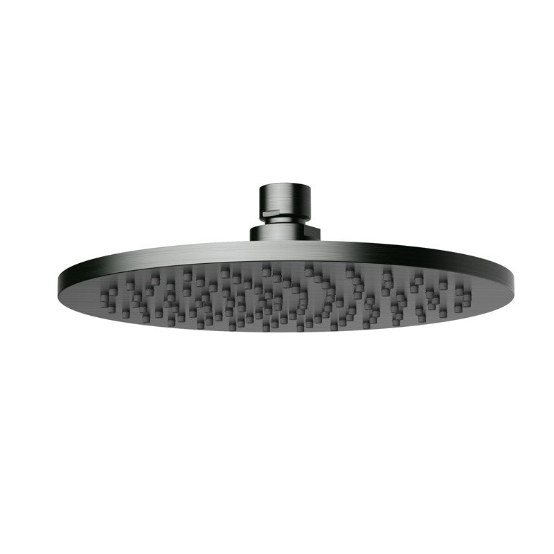 CORA ROUND BRASS SHOWER HEAD 200MM CHROME & COLOURED