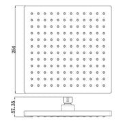 ROSA SQUARE  SHOWER HEAD 250MM FIL Kitchen Bathroom