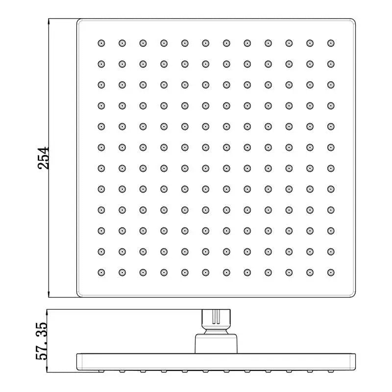 ROSA SQUARE  SHOWER HEAD 250MM FIL Kitchen Bathroom