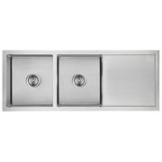 EDEN DOUBLE KITCHEN SINK WITH SINGLE DRAINER LEFT HAND BOWL STAINLESS STEEL FIL Kitchen Bathroom