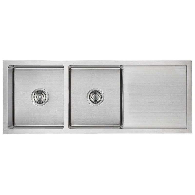 EDEN DOUBLE KITCHEN SINK WITH SINGLE DRAINER LEFT HAND BOWL STAINLESS STEEL