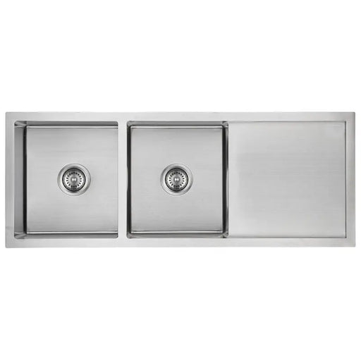 EDEN DOUBLE KITCHEN SINK WITH SINGLE DRAINER LEFT HAND BOWL STAINLESS STEEL FIL Kitchen Bathroom