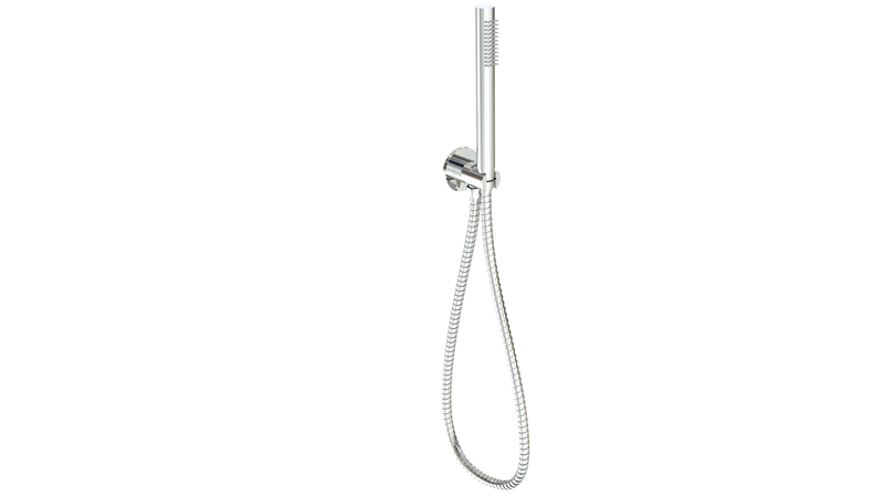 TUBE HAND SHOWER ON WALL OUTLET BRACKET CHROME & COLOURED