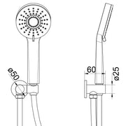 MAYA ROUND HAND SHOWER ON WALL OUTLET BRACKET CHROME FIL Kitchen Bathroom