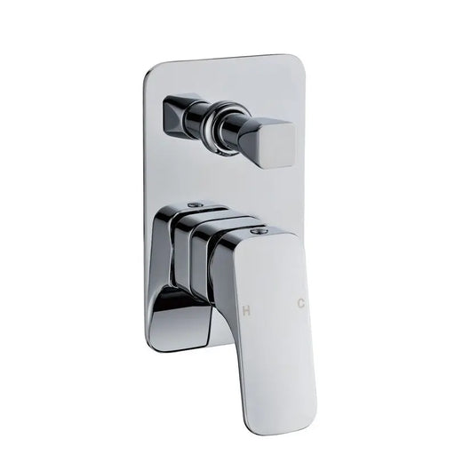 NOVA WALL MIXER WITH DIVERTER CHROME AND COLOURED FIL Kitchen Bathroom