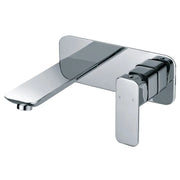 NOVA WALL BASIN MIXER WITH SPOUT CHROME AND COLOURED FIL Kitchen Bathroom